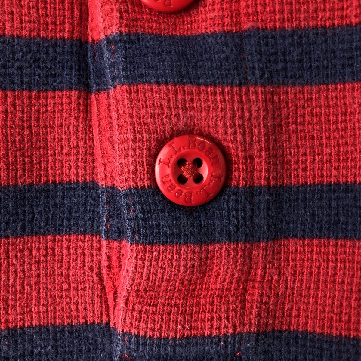 古着 90~00年代 エルエルビーン L.L.Bean ボーダー柄 ヘンリーネック 