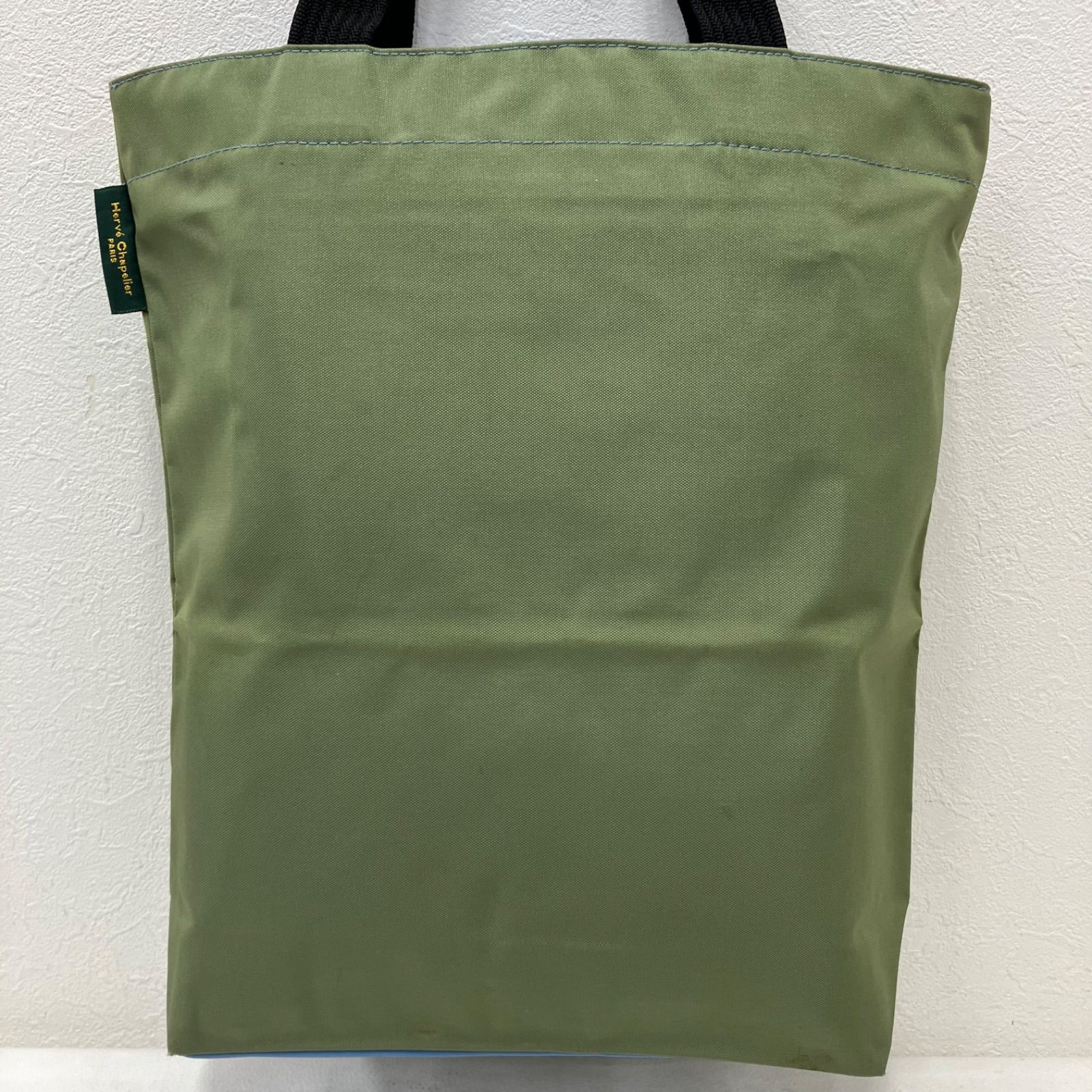 【美品・フランス製】Herve Chapelierトートバッグ グリーン Herve Chapelier - エルベ シャプリエ HERVE CHAPELIER ナイロン 舟型