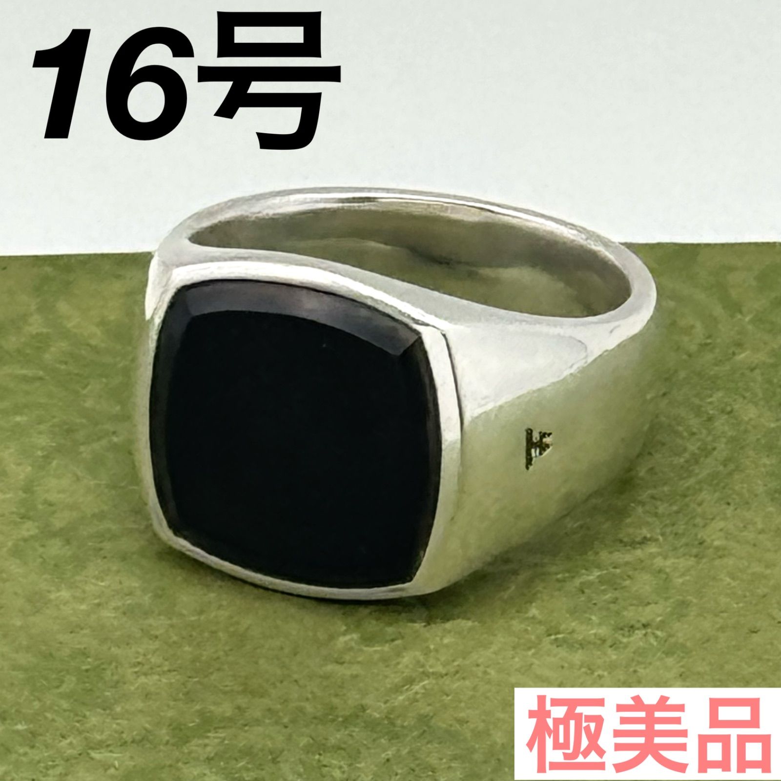 16号】トムウッド クッション ブラック オニキス 指輪 リング 1-87