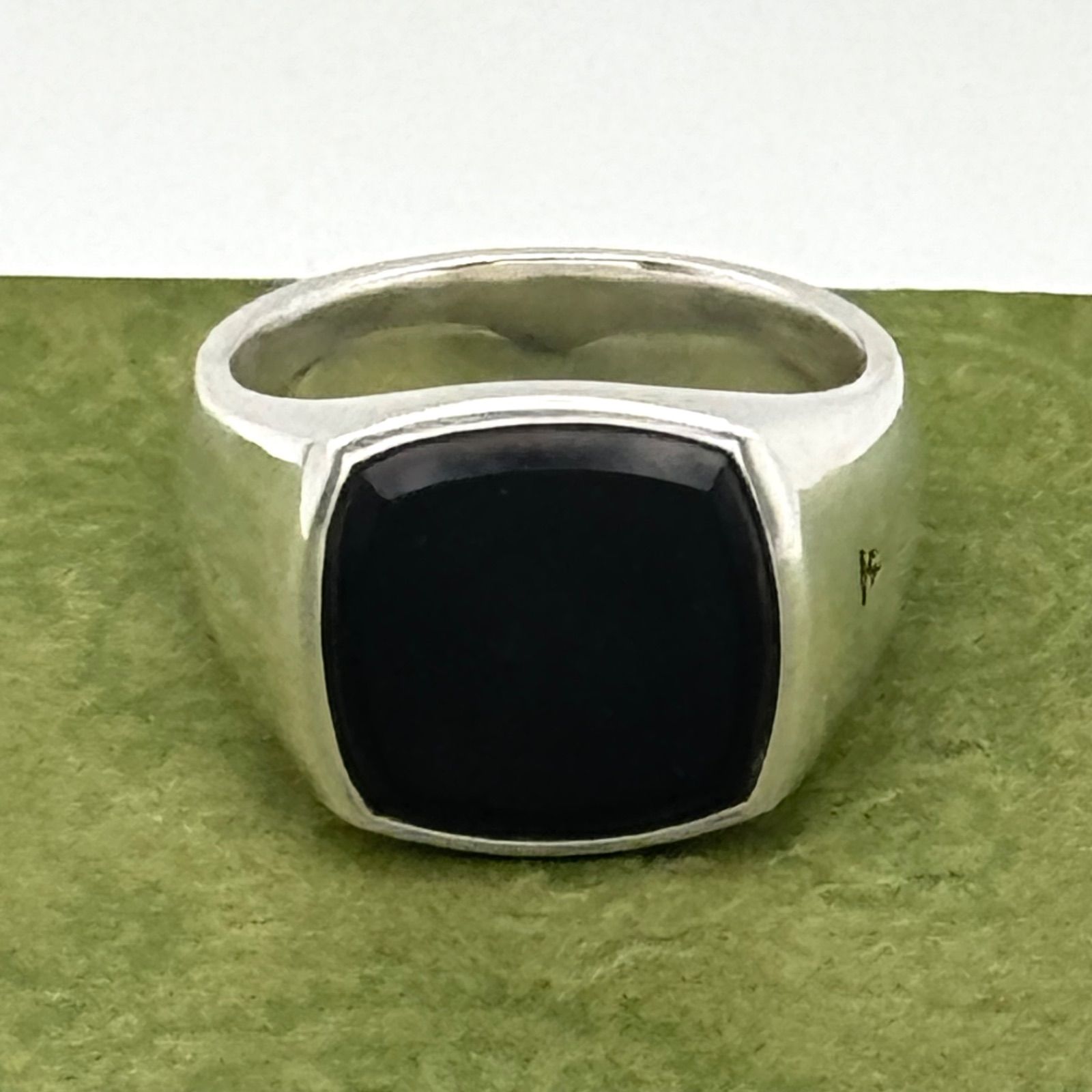 16号】トムウッド クッション ブラック オニキス 指輪 リング 1-87