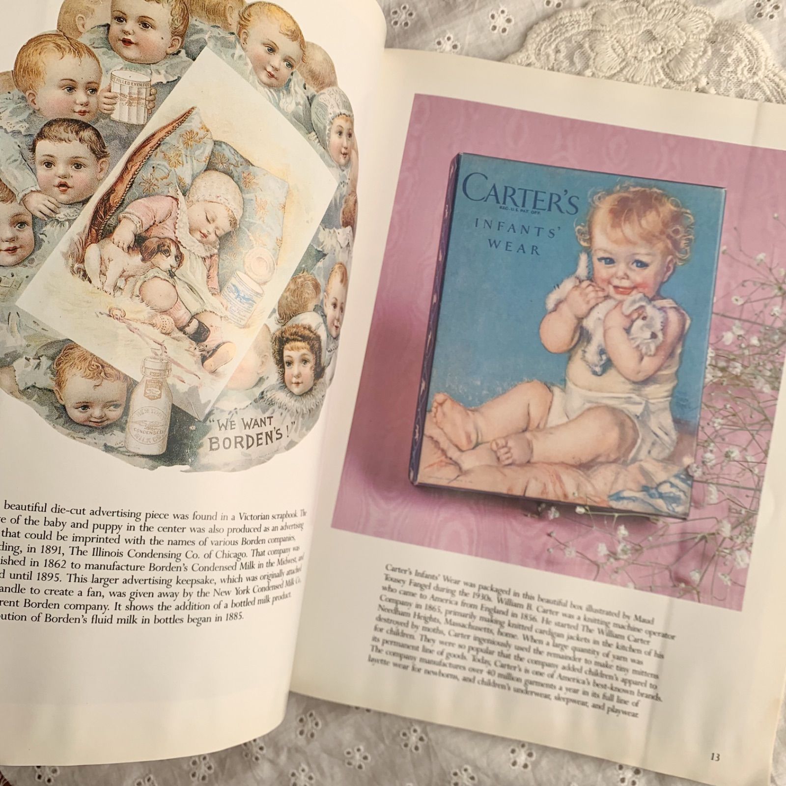 ヴィンテージ 広告ブック 洋書 レトロ ベビー ジャンクジャーナル