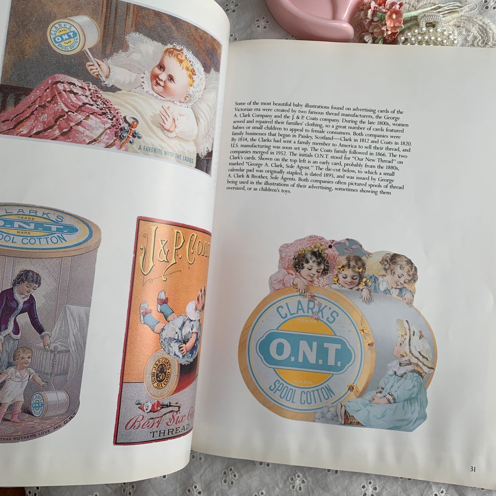 ヴィンテージ 広告ブック 洋書 レトロ ベビー ジャンクジャーナル