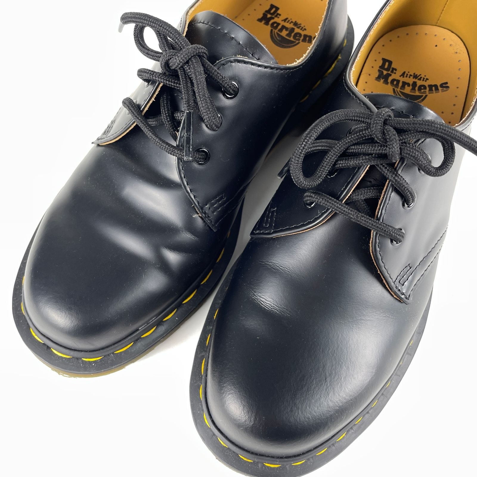 良品 ドクターマーチン UK6 3ホールシューズ 10085 レザーシューズ 黒 DR.MARTENS ドクターマーチン 10085 3EYE SHOES 3ホールシューズ