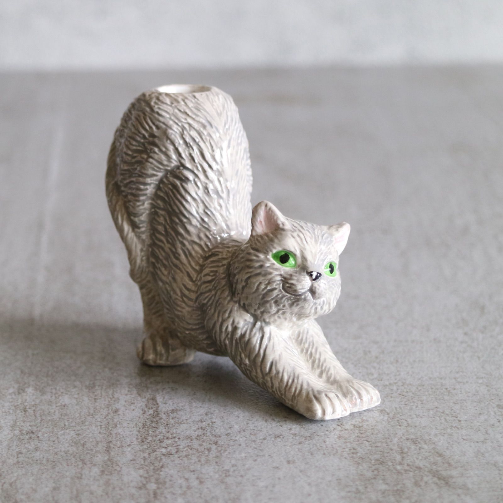 アニマルベース ストレッチキャット【 一輪挿し 花瓶 小物入れ ペン