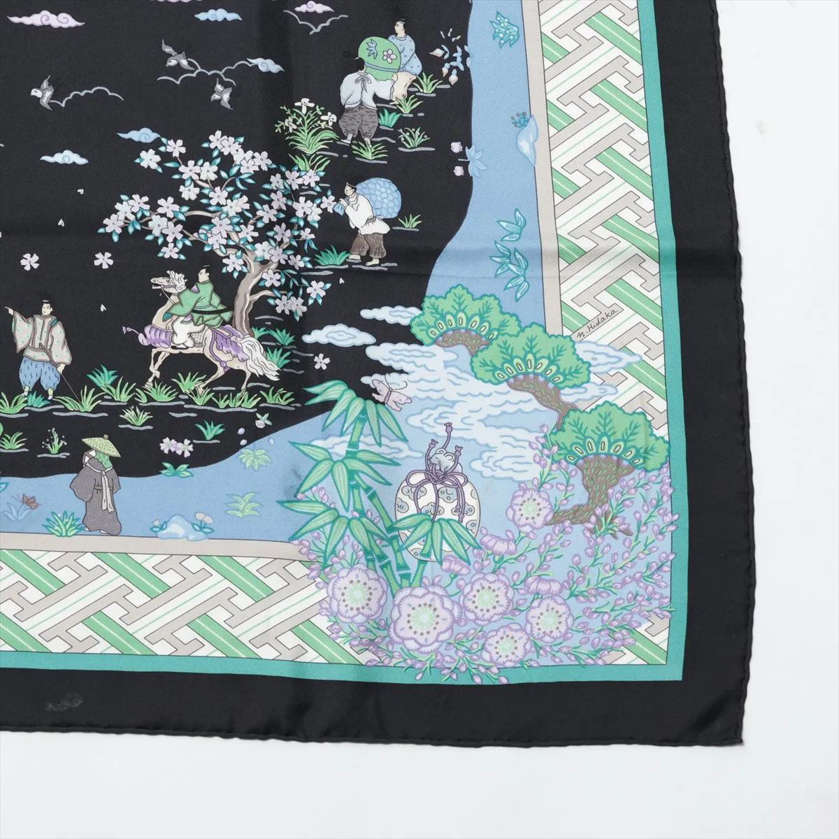 極美品 エルメス タグ付 カレ 90 Ballade de Heian 平安の庭にて