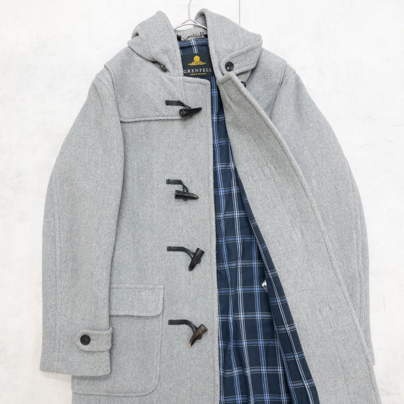 GRENFELL グレンフェル ダッフルコート ヘリンボーン ロング フード