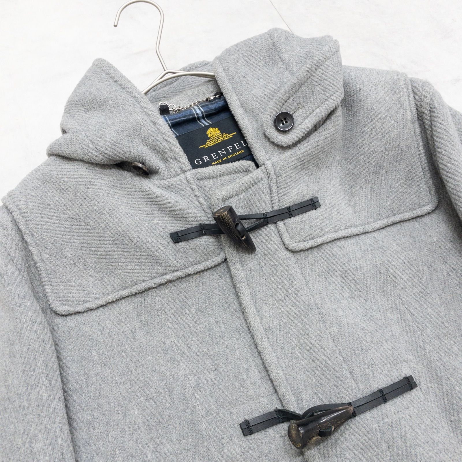 GRENFELL グレンフェル ダッフルコート ヘリンボーン ロング フード