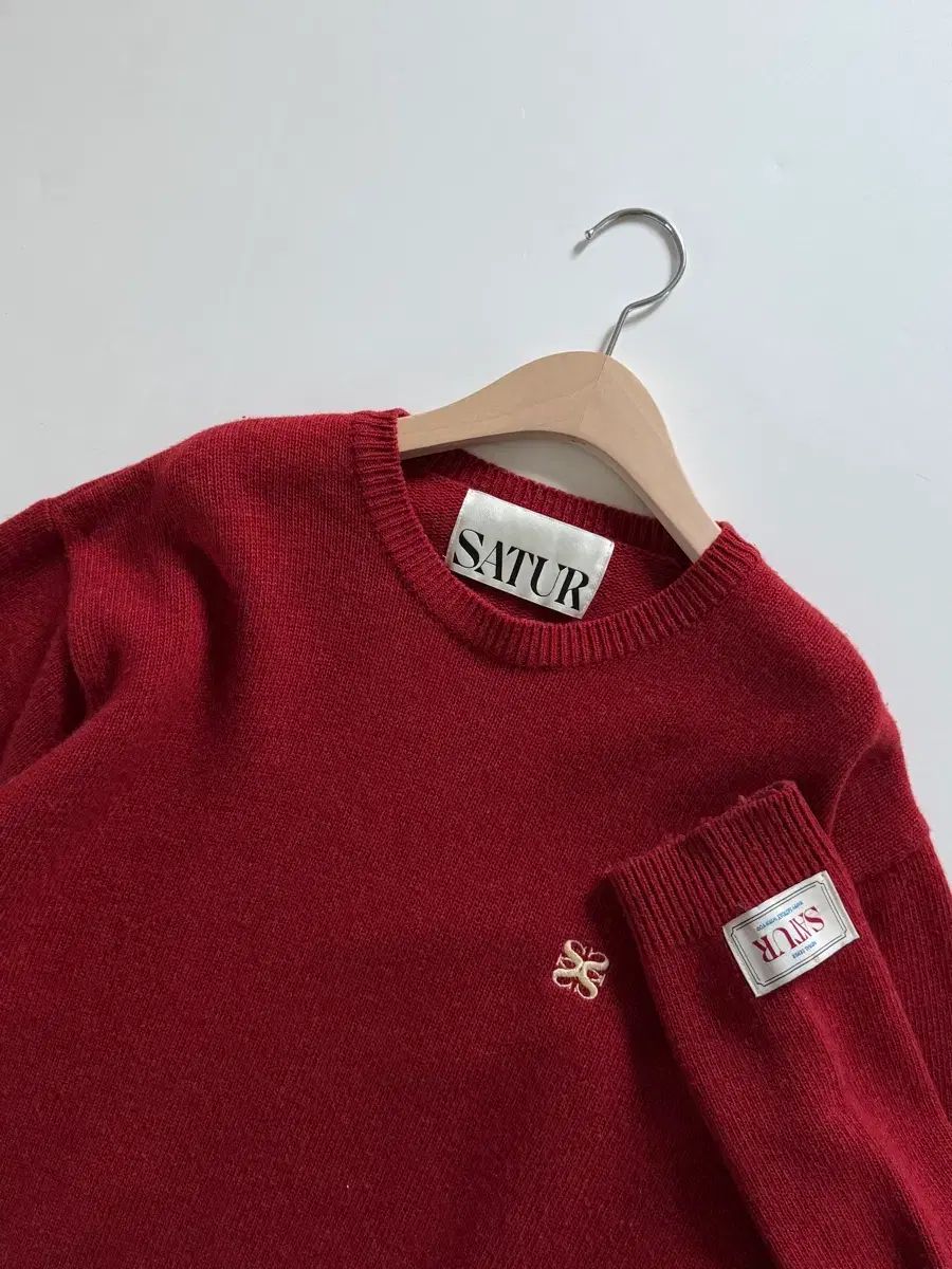 Satur 新レッドCOLOR ウール カシミア アシメントリー ニット - メルカリ