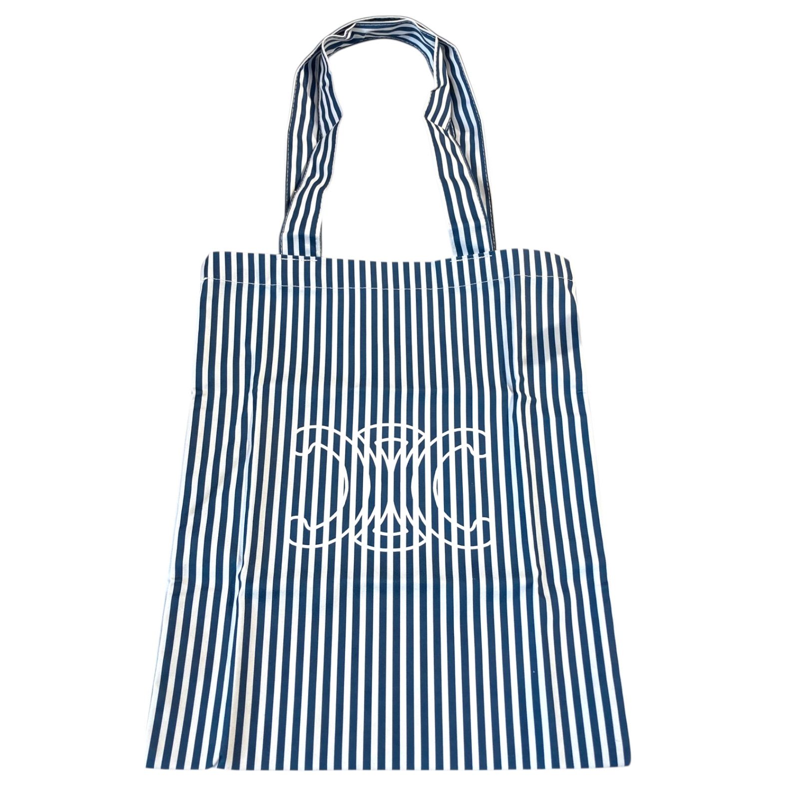 極美品】CELINE セリーヌ ノベルティ エコバッグ ネイビー×ホワイト
