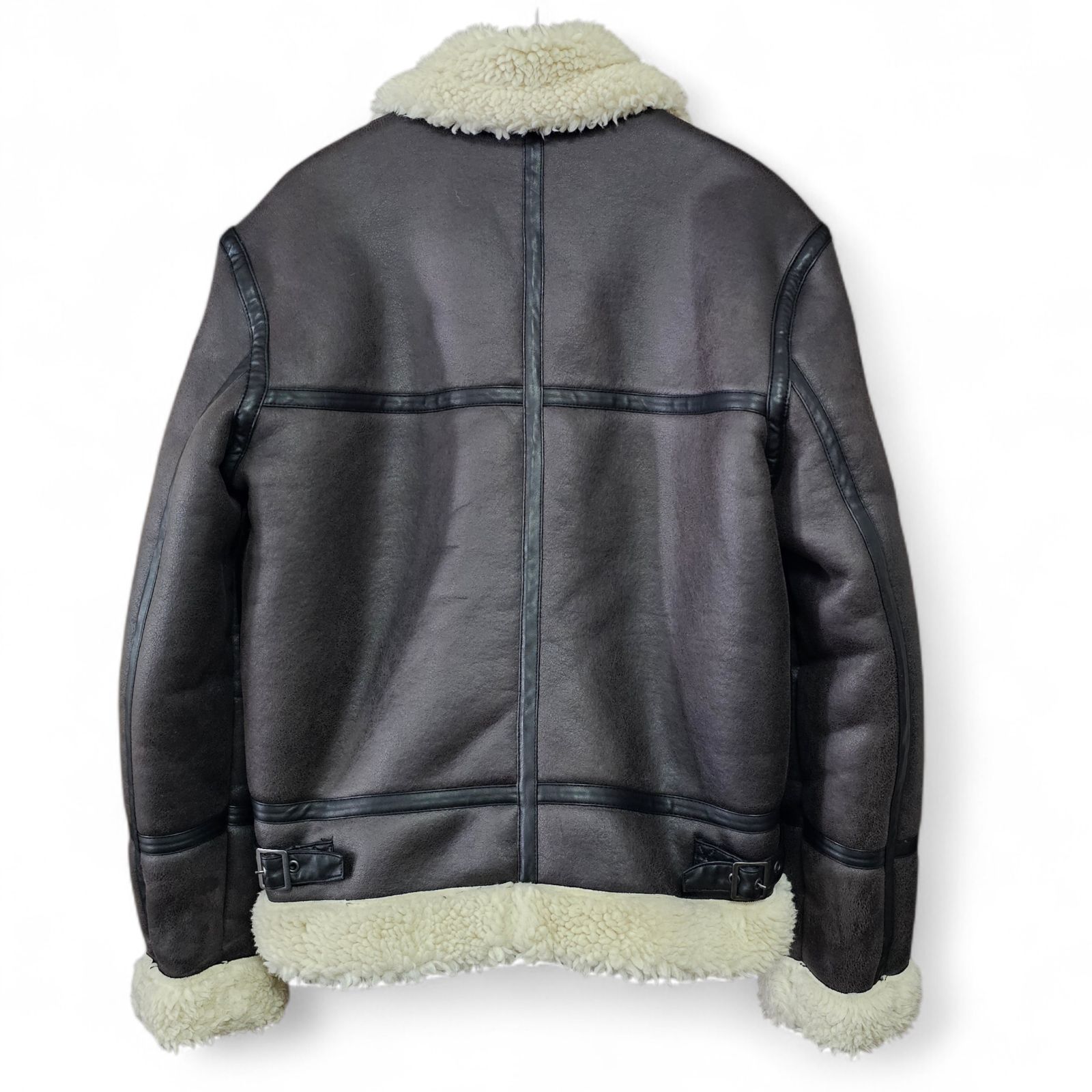 ZARA ザラ メンズ Sサイズ ムートン風 フライトジャケット ボア B-3 