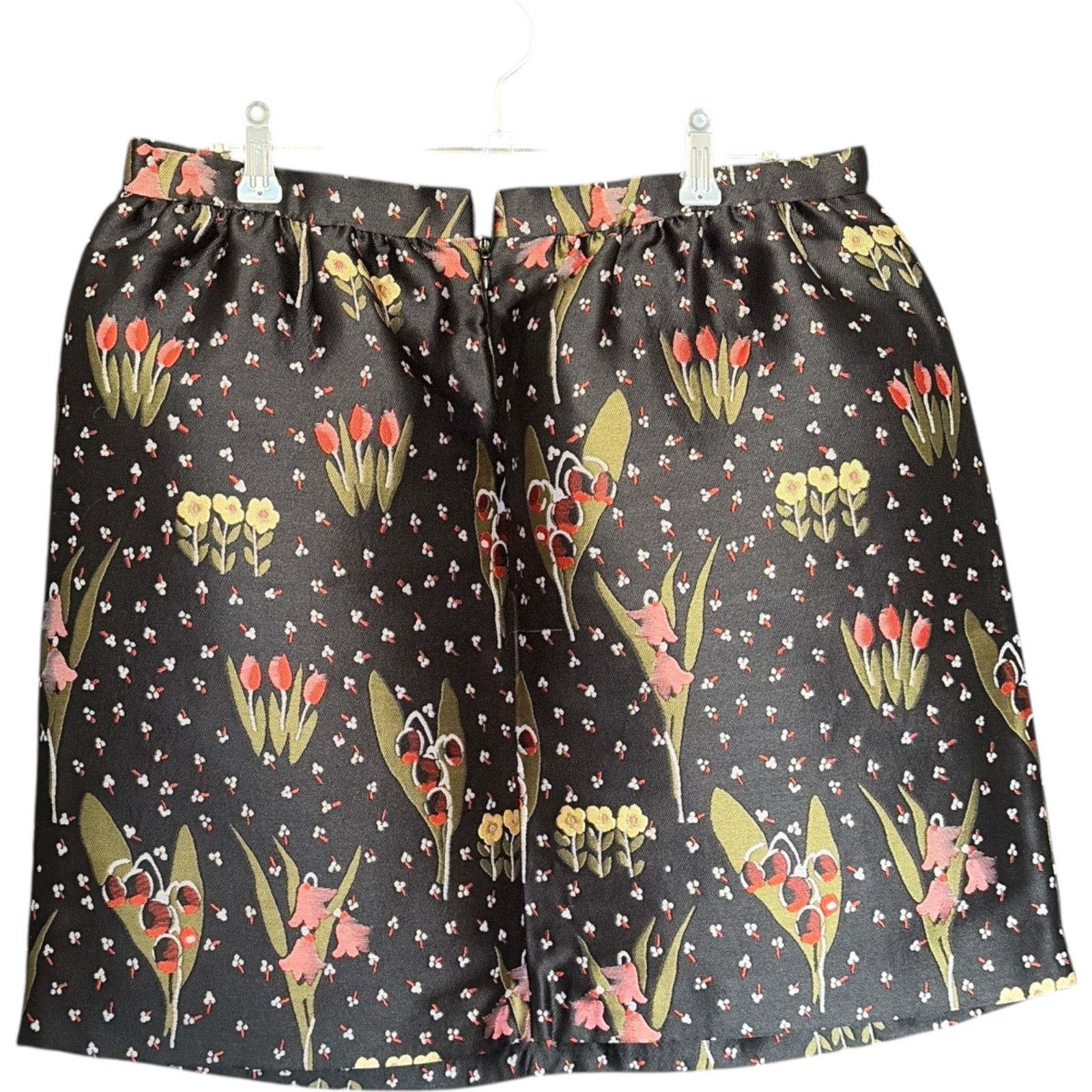 RED VALENTINO ミニスカート 44 レッドヴァレンティノ 総柄 ブラック