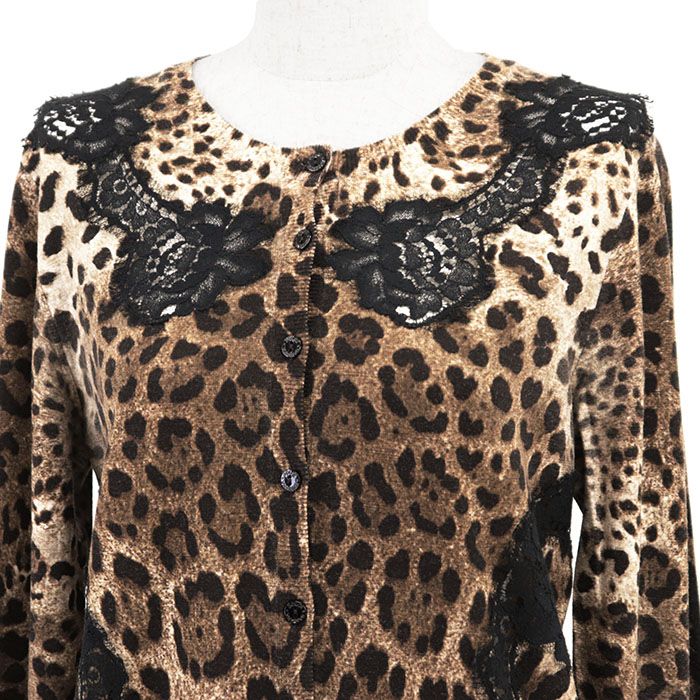 【美品】ドルチェ&ガッバーナ レースカーディガン ロゴボタン D&G カシミヤ 美品】ドルチェ&ガッバーナ レースカーディガン ロゴボタン D&G