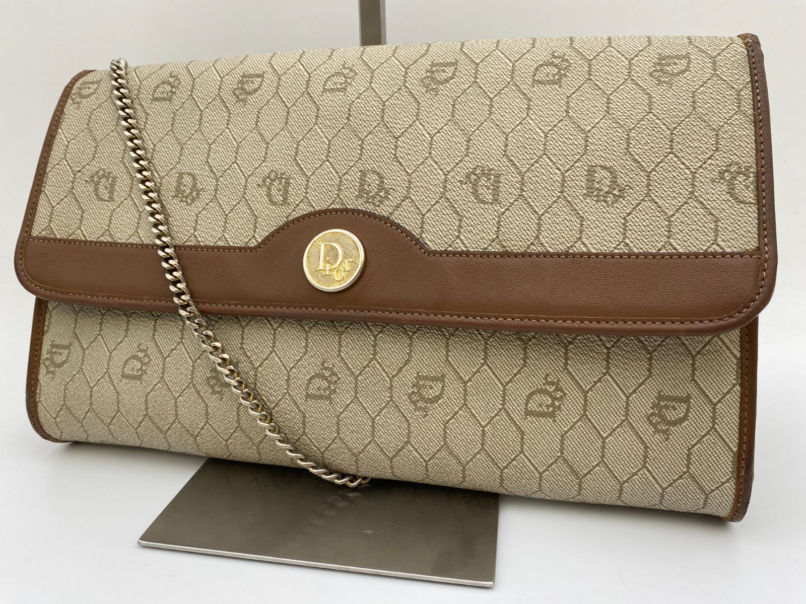 Christian Dior クリスチャンディオール ショルダーバッグ ハニカム柄