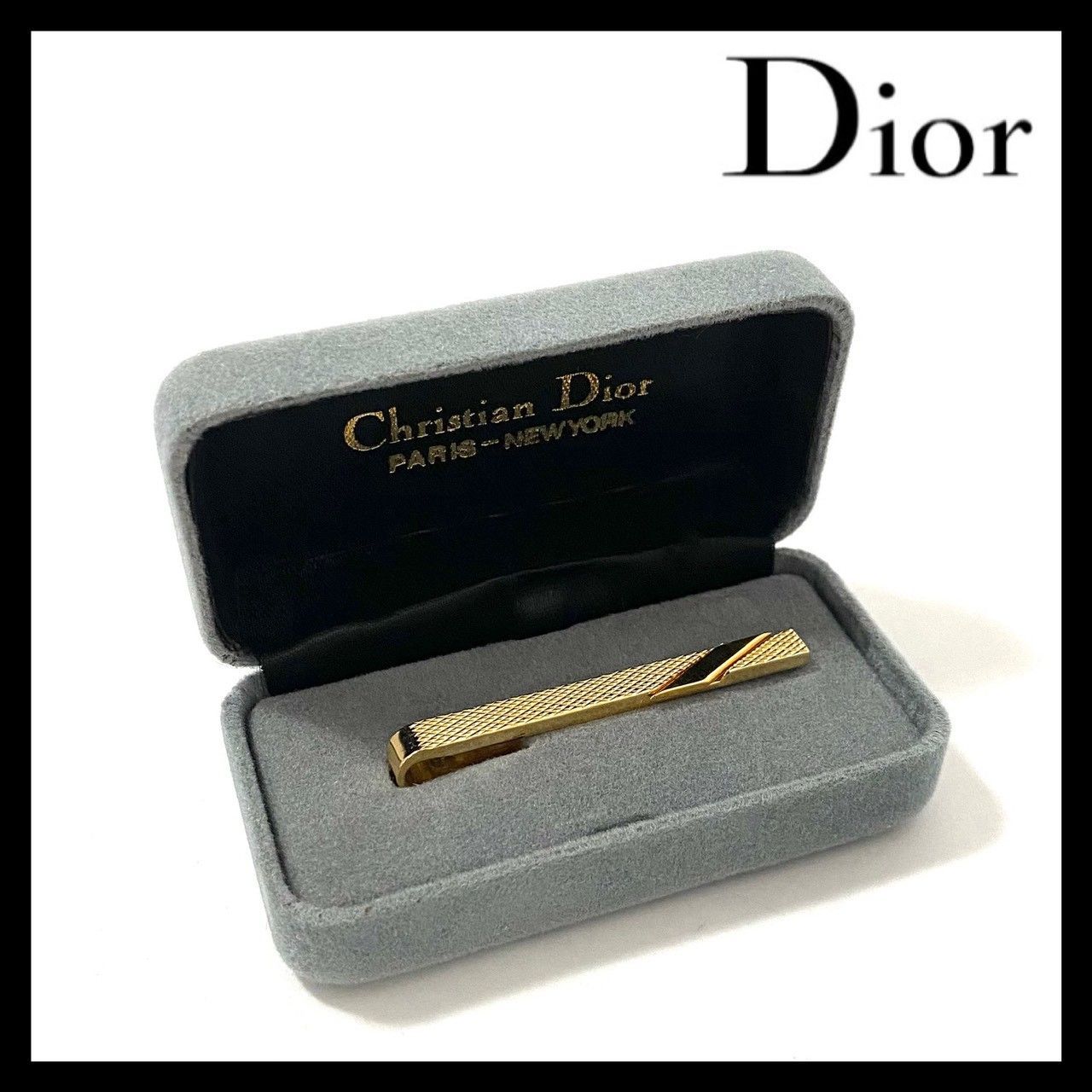 Dior】ロゴ ネクタイピン ゴールド/金カラー シルバーカラー