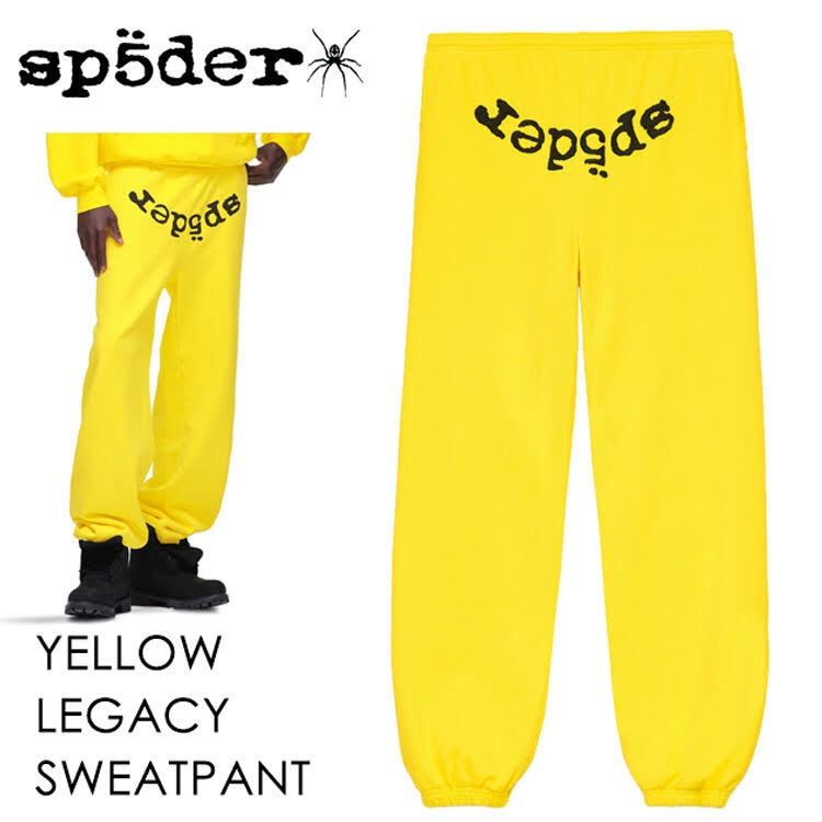 SP5DER スパイダー YELLOW OG WEB V2 SWEATPANT 【スウェットパンツ