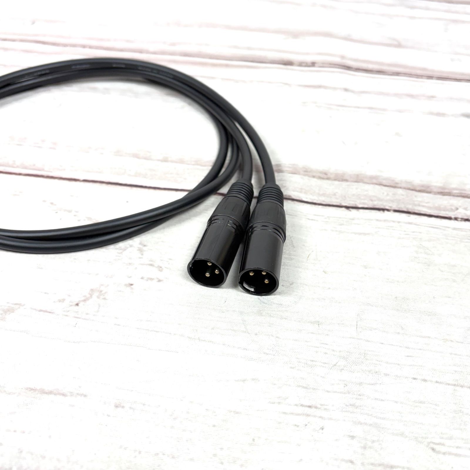 CANARE L-4E6S BLACK XLR マイクケーブル 1m 2本セット - メルカリ