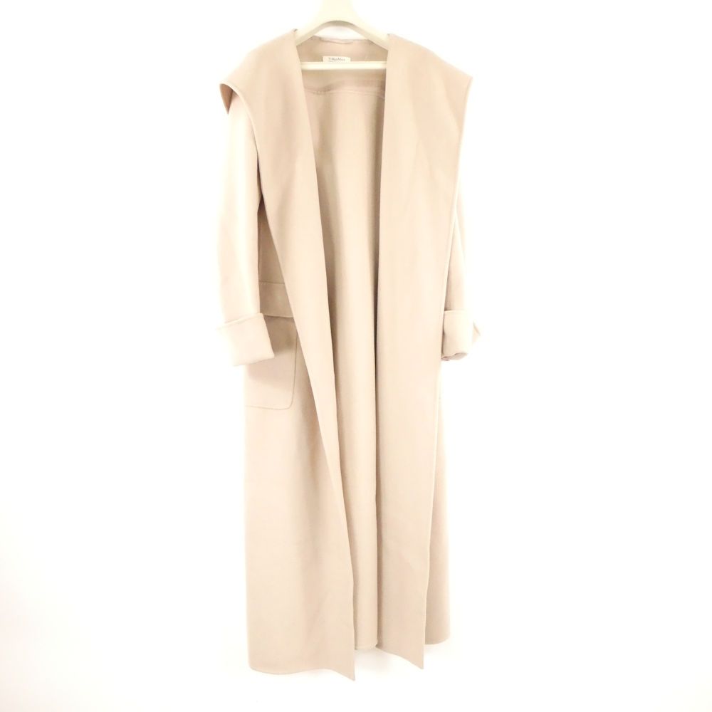 美品 Smaxmara エスマックスマーラ Cucito a mano リバーコート フード