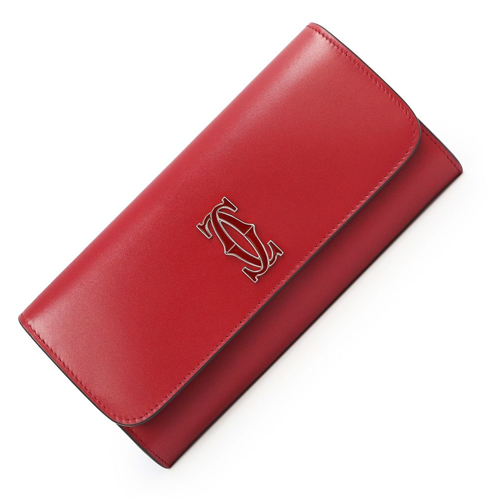 【良品】カルティエ　ルイカルティエ　長財布　レザー　黒　赤系　ロゴ金具 楽天市場】【新品】 カルティエ 長財布 ラウンドジップ