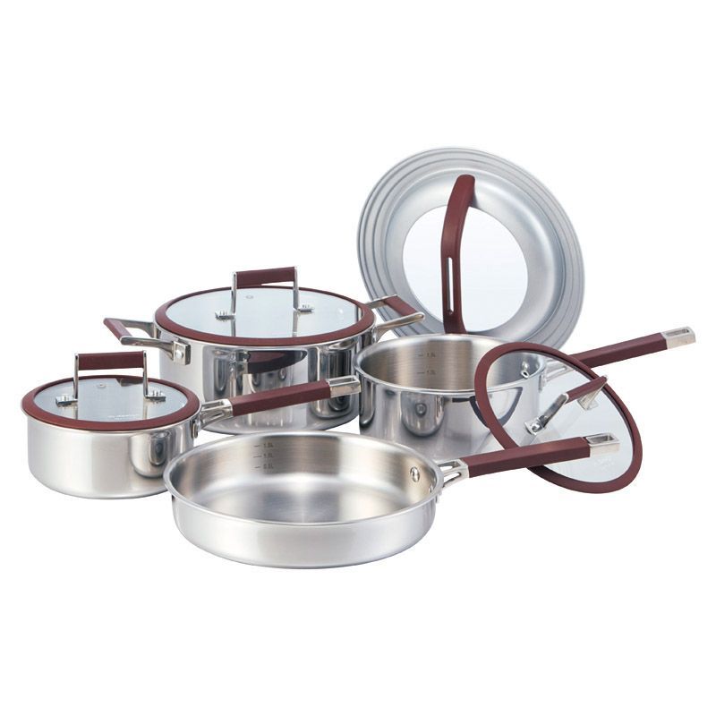 ギフト】[キッチン用品]エムデザイン ラミーナ 鍋5点セット LA30B-SET