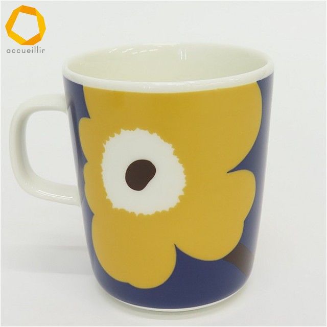 マリメッコ marimekko 50周年記念 ウニッコ柄 マグカップ ネイビー系