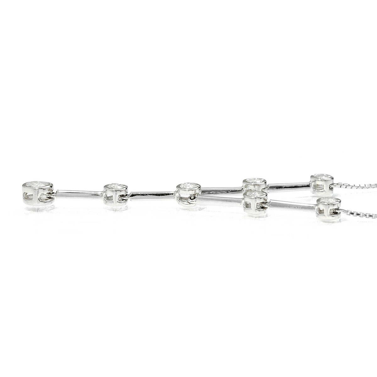 ダイヤモンド 0.50ct プラチナ Pt900 Y字ネックレス 中古 プレラブド 
