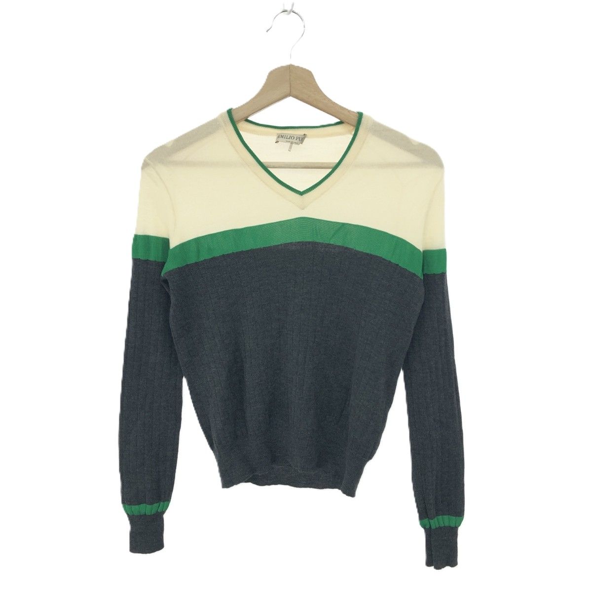 EMILIO PUCCI エミリオプッチ 長袖ニット サイズ:XS Vネック/ウール