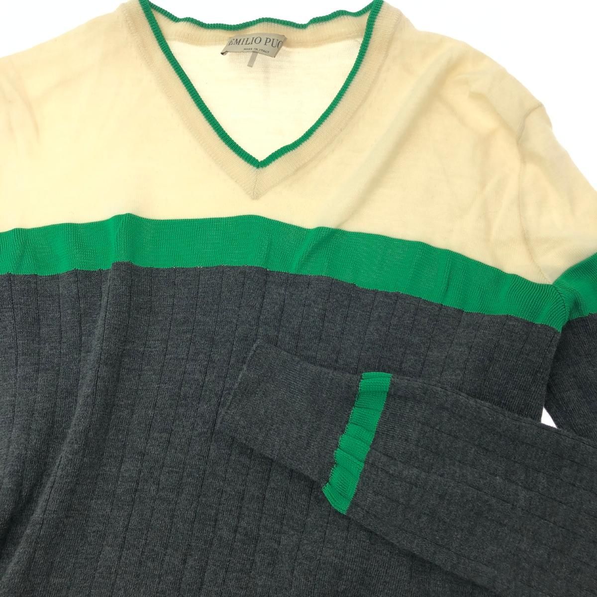 EMILIO PUCCI エミリオプッチ 長袖ニット サイズ:XS Vネック/ウール