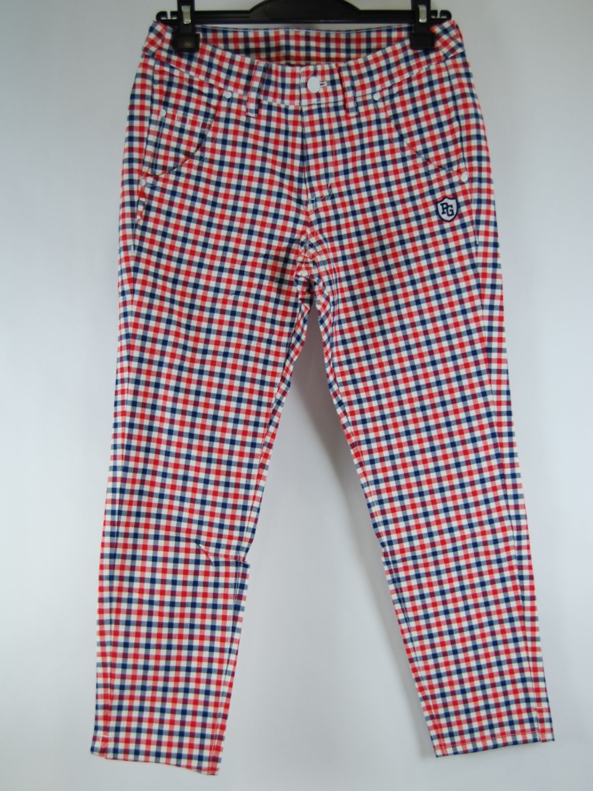 USED/A】PEARLYGATESパーリーゲイツ 春夏 チェックパンツ 8分丈 サイズ