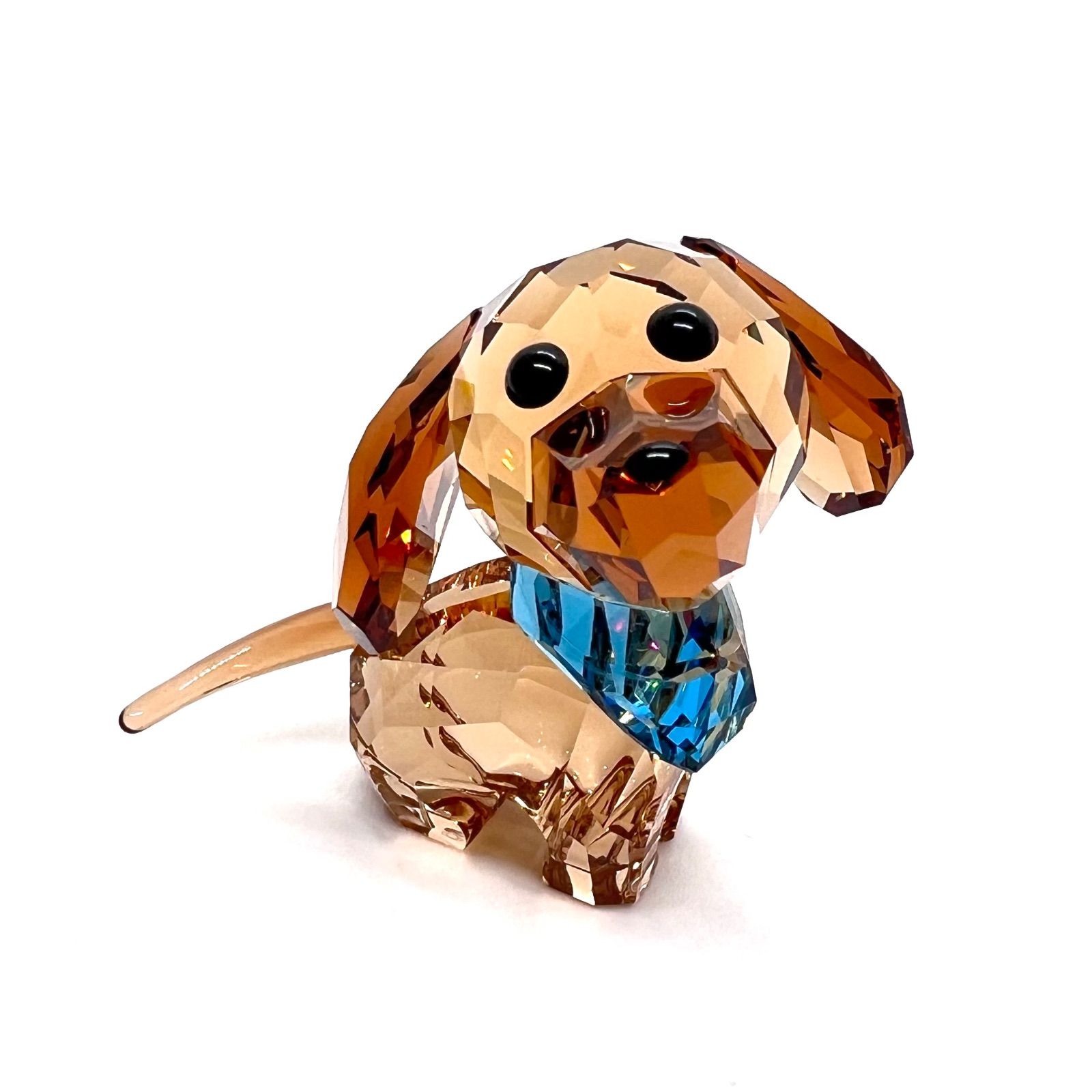 【極美品】SWAROVSKI　スワロフスキー　バセットバウンド　犬　置物 美品☆SWAROVSKI スワロフスキー Puppy Miro パピー ダックスフンド 犬