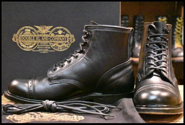 9.5D 箱付 良品】RRL バワリーブーツ ブラック 黒 ラルフローレン 