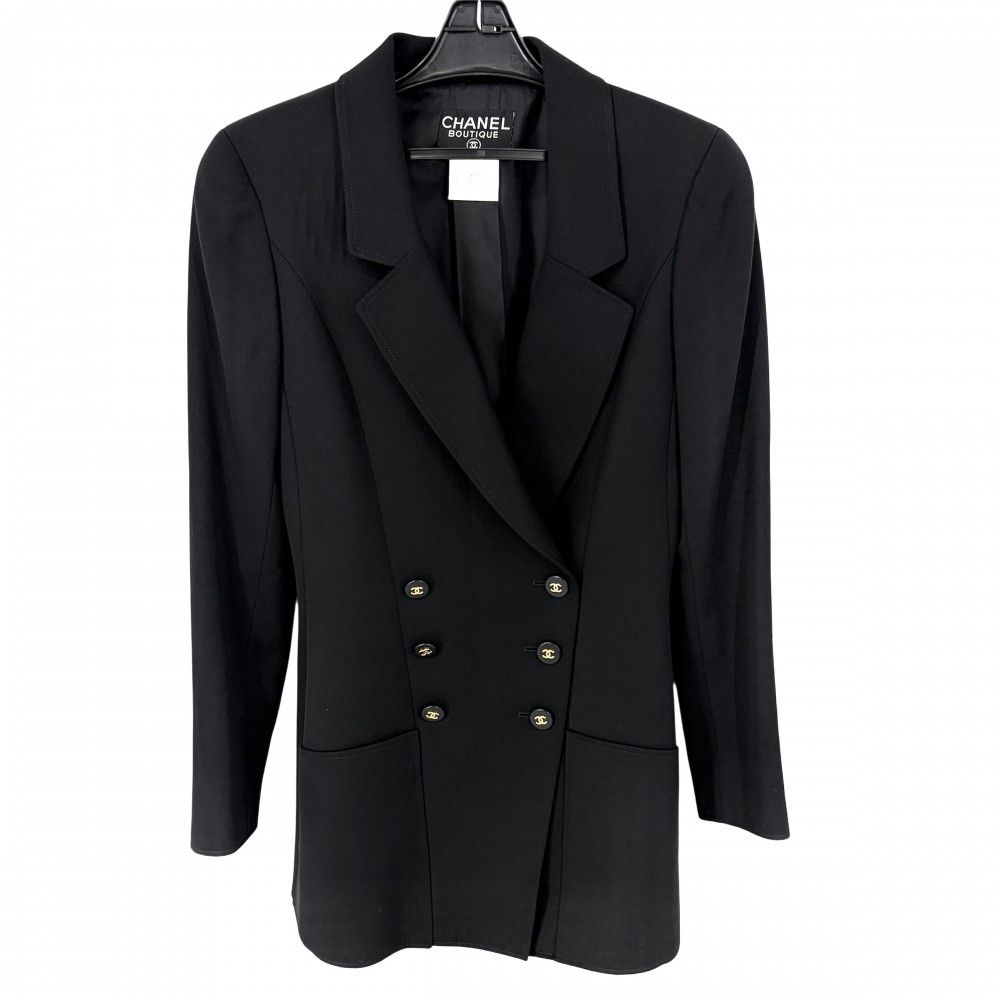 CHANEL テーラードジャケット 38 シャネル テーラードジャケット レディース ココマーク ジャケット
