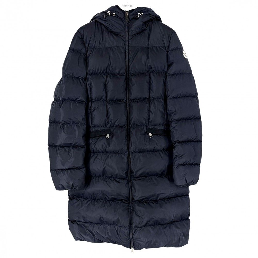 美品！MONCLER ネイビー フード付きジャケット Navy Blue Moncler Maya Hooded Short Down Jacket - Short Down