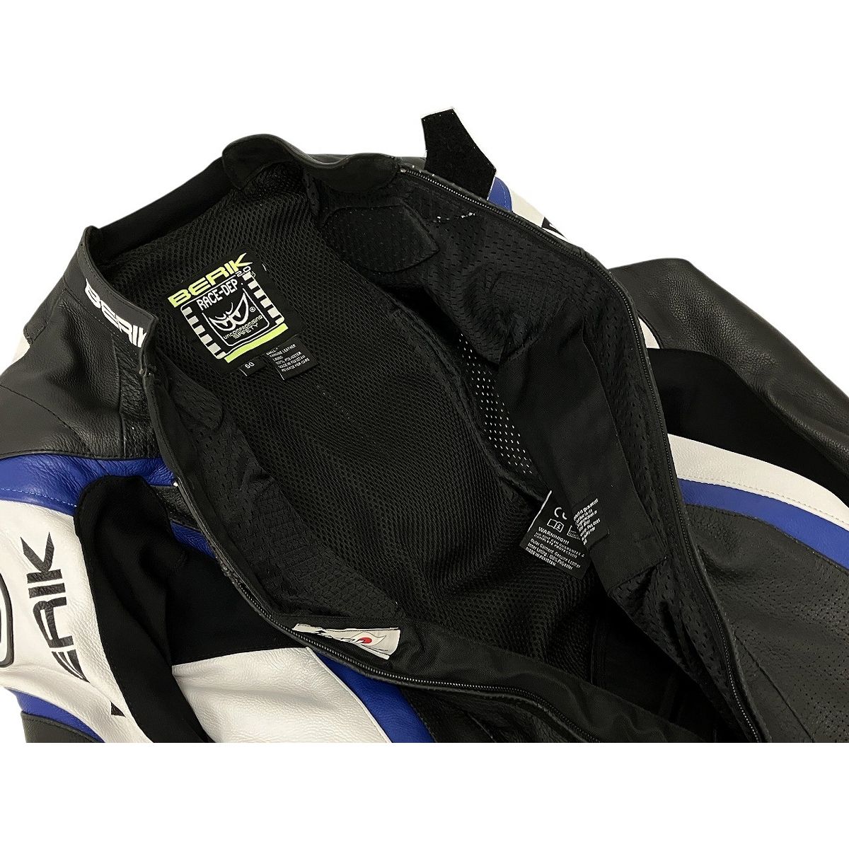 BERIK RACE-DEP 2.0 レーシングスーツ 50サイズ 黒 青 革ツナギ