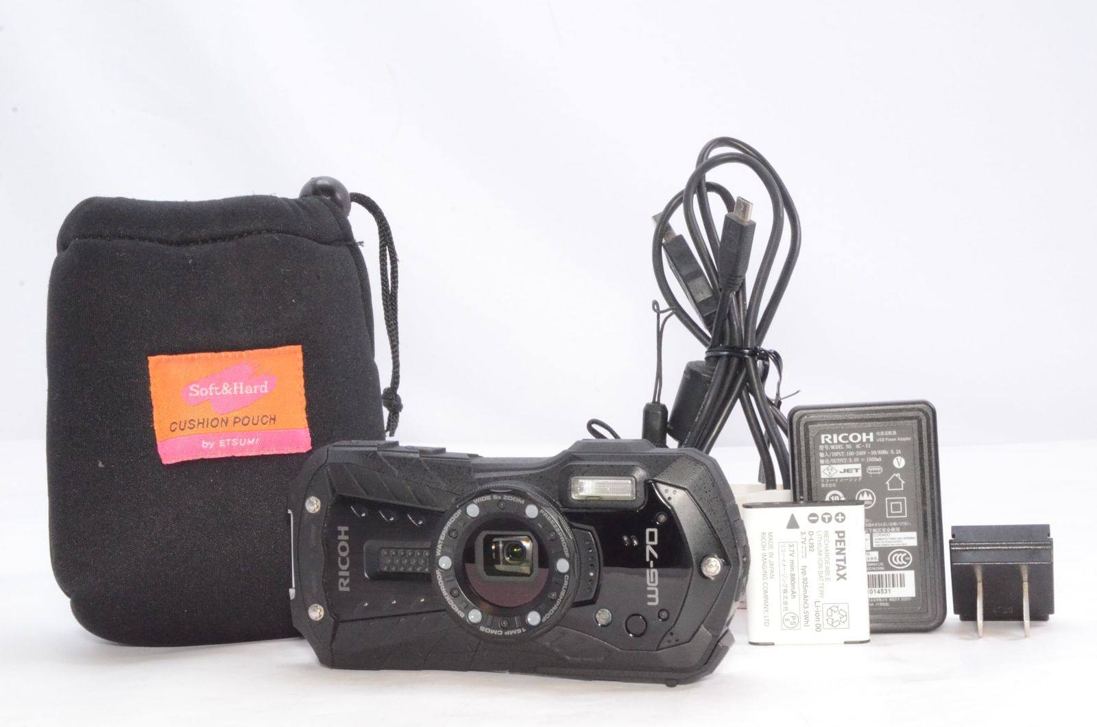 美品 RICOH WG-70 ブラック 本格防水デジタルカメラ 14m防水 Amazon | RICOH WG-70 ブラック リコー本格防水デジタルカメラ 14m防水