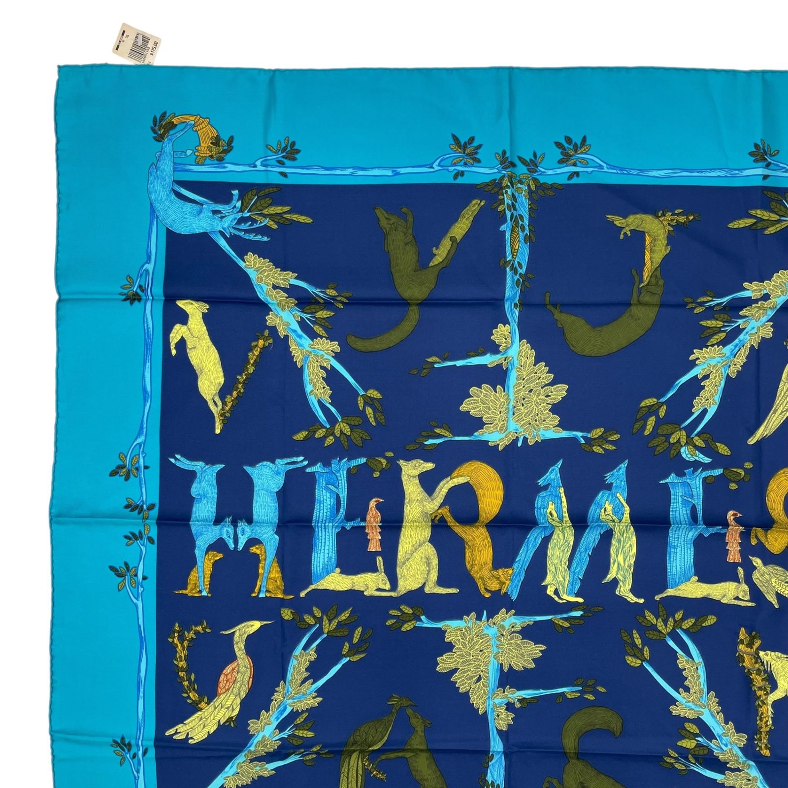 未使用品 HERMES エルメス カレ90 スカーフ シルク100％ ANIMAL