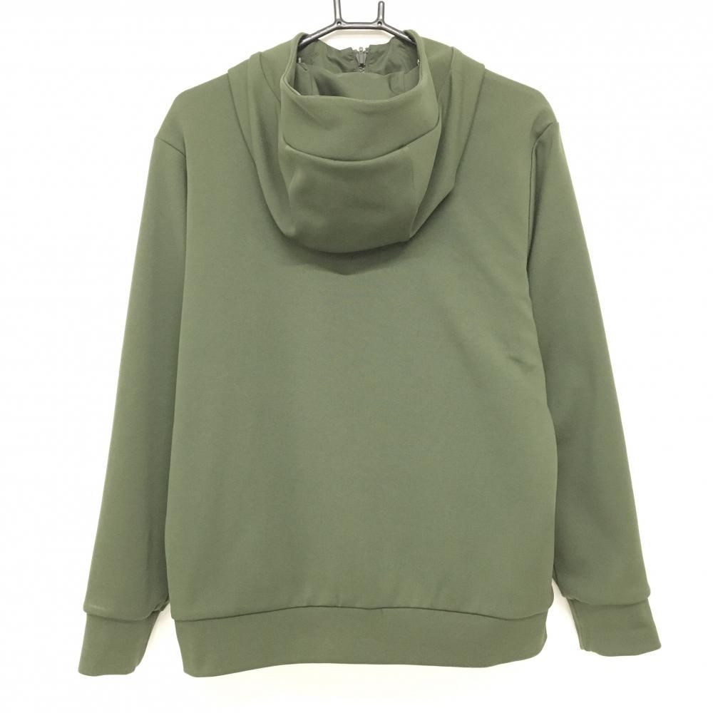 超美品】デサントゴルフ リバーシブルジップパーカー カーキ ロゴ 中田