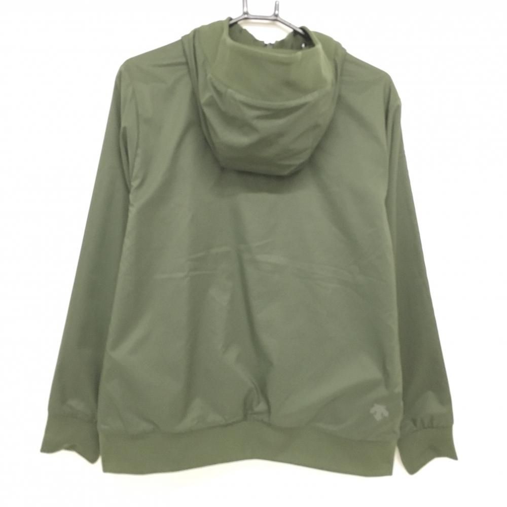 超美品】デサントゴルフ リバーシブルジップパーカー カーキ ロゴ 中田