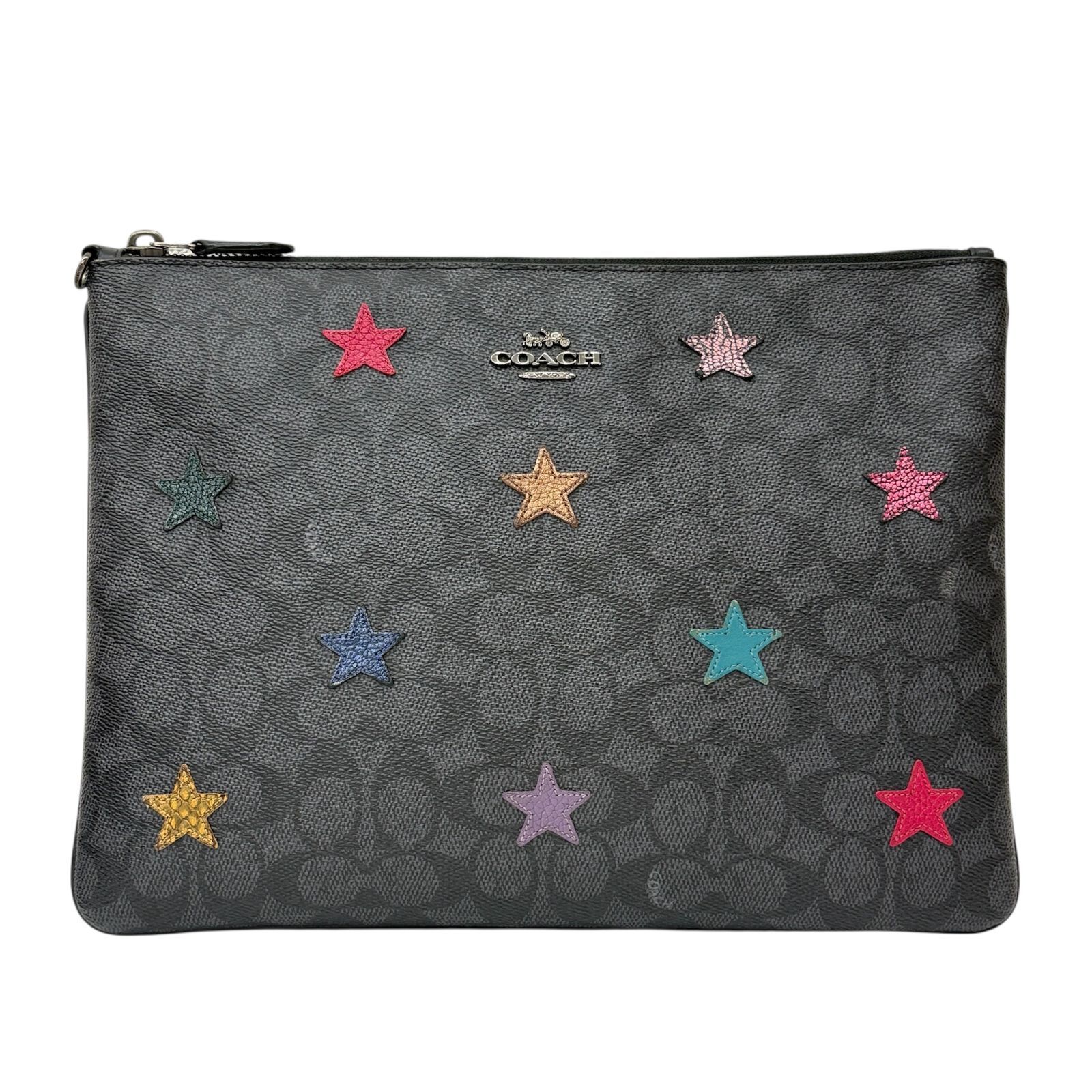 COACH コーチ】 クラッチバッグ セカンドバッグ スター 星刺繍 72038