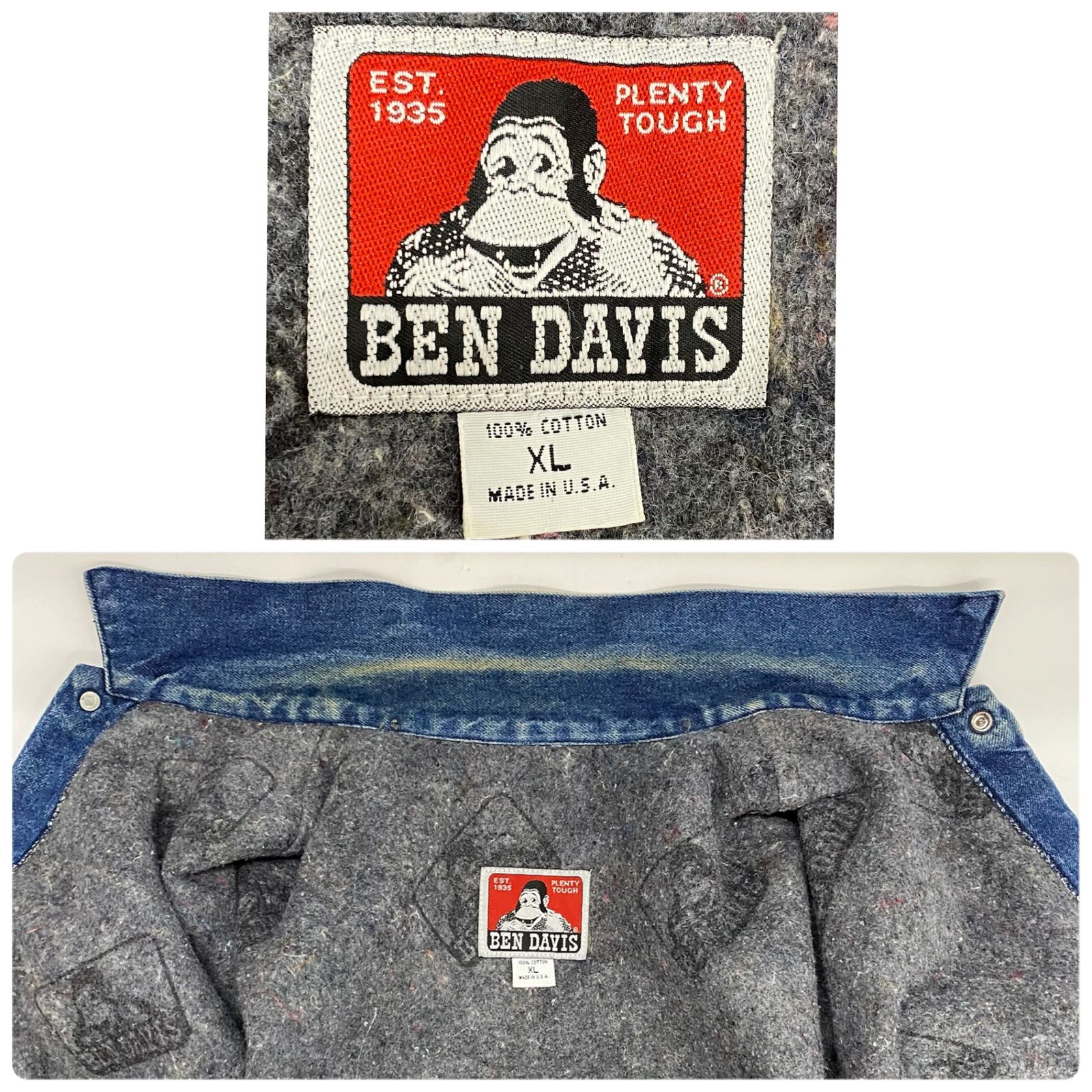 ベンデイビス BEN DAVIS 90's USA製 デニム カバーオール ブランケット