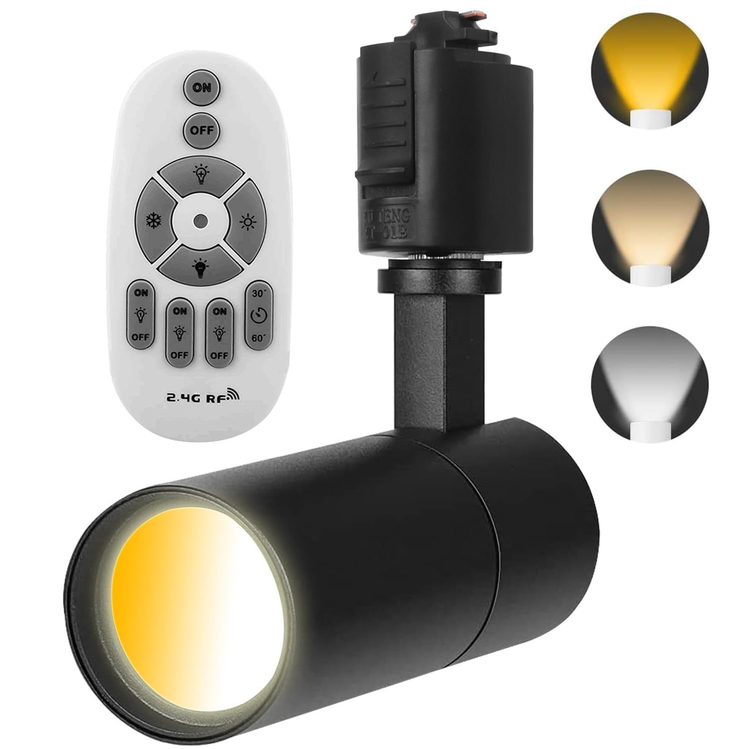 ライティングレール用スポットライト100W相当 調光 調色 リモコン付き