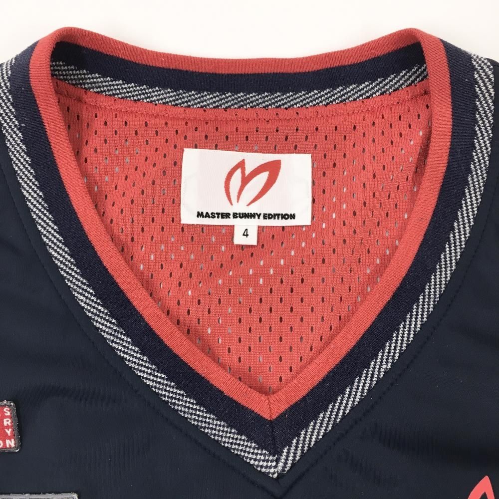 美品】マスターバニーニットジケット メッシュ 背面ロゴ メンズゴルフ