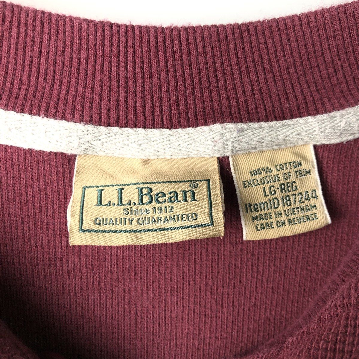 古着 90~00年代 エルエルビーン L.L.Bean ヘンリーネック サーマル 