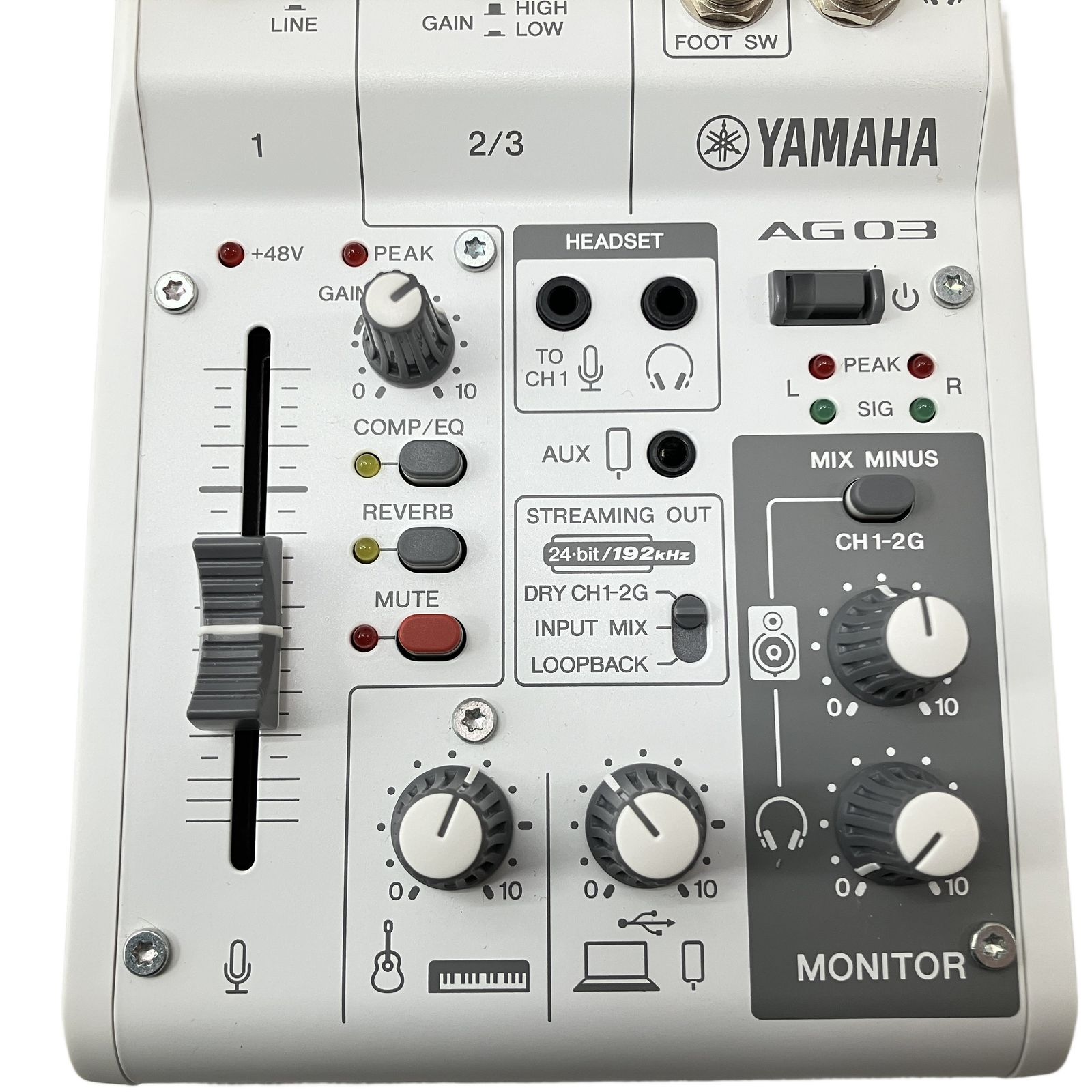 YAMAHA AG03 MK2 ライブ ストリーミング ミキサー 2024年製 ヤマハ