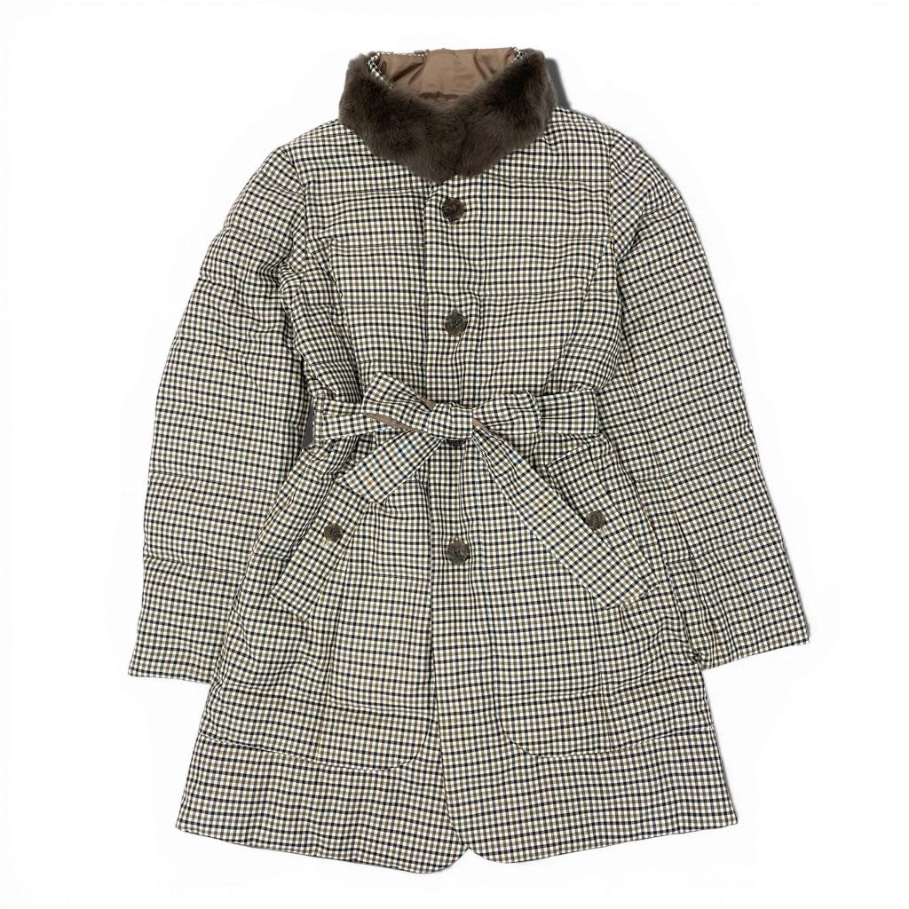 42a27 Aquascutum LONDON アクアスキュータム リバーシブル ダウン