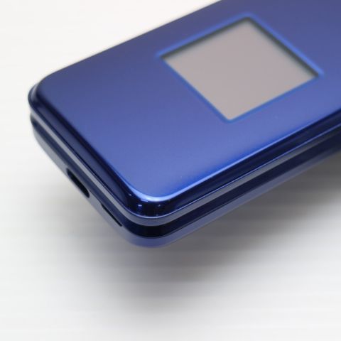 新品同様 かんたんケータイ ライト KYF43 ロイヤルブルー スマホ 白