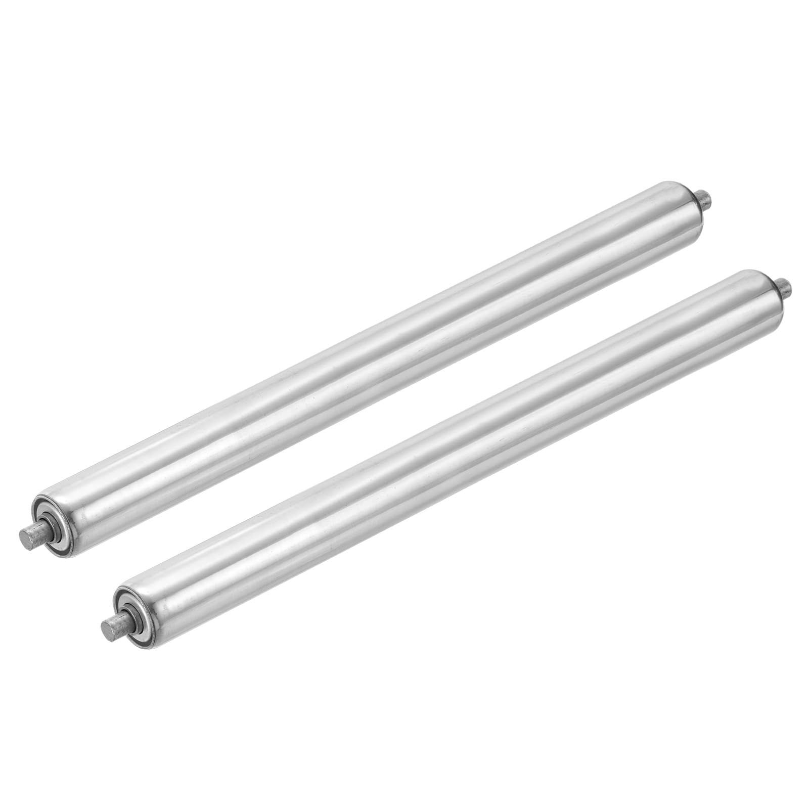 uxcell ステンレス鋼コンベヤーローラー 1 5 直径 20 長さ 重力伝送交換部品 亜鉛メッキ端部 シルバー 入り