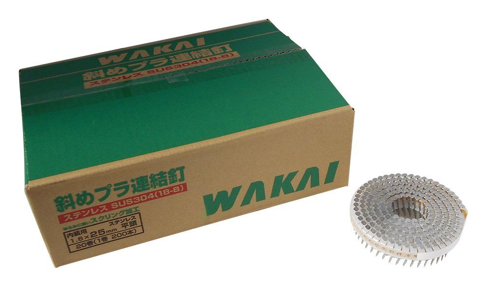 WAKAI 斜めプラ 釘 ステンレス スクリング 平頭 1.6 X 25 mm W 6025 SH