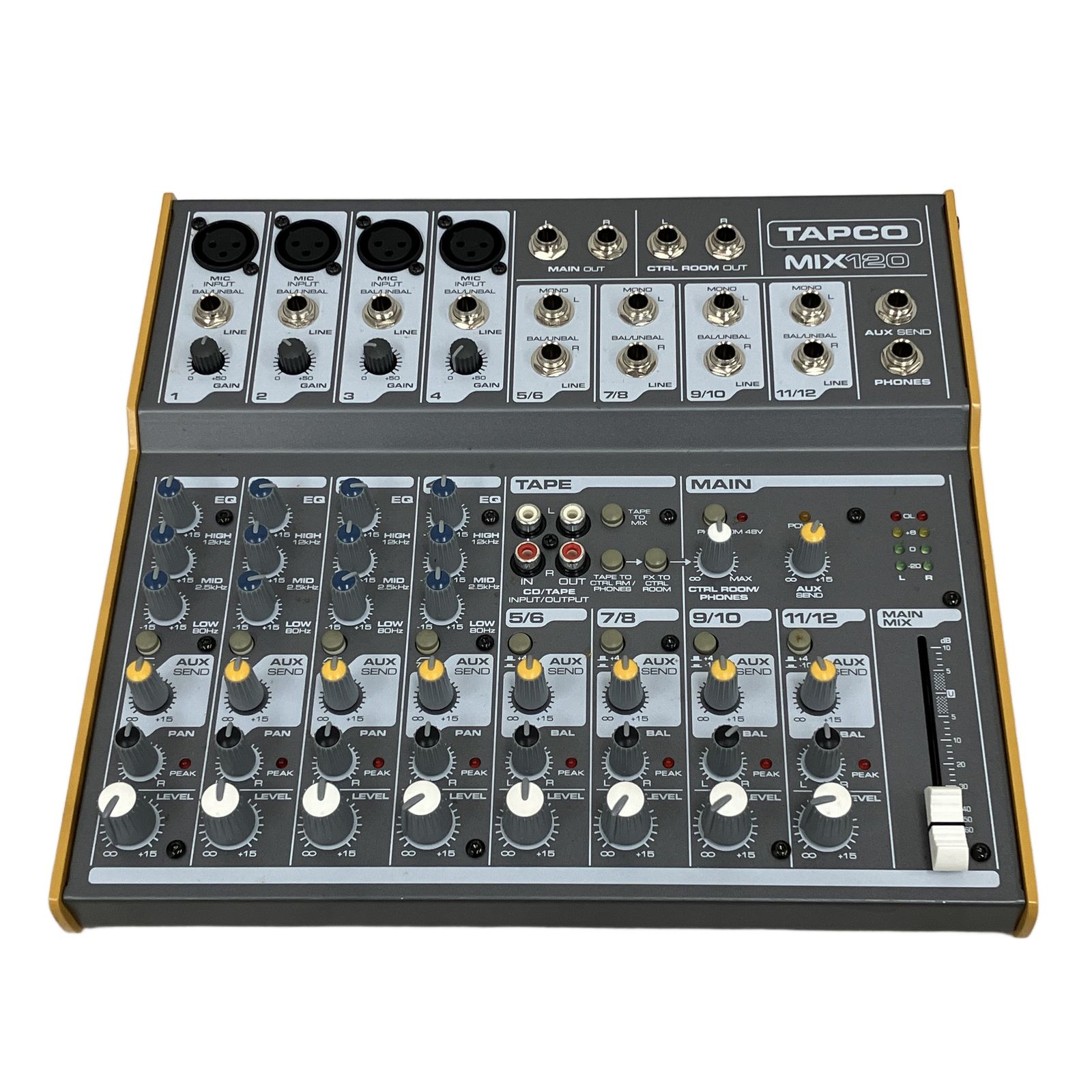 TAPCO MIX-120 アナログミキサー 12チャンネル TAPCO MIX120 タプコ アナログミキサー コンパクト 音響機材 中古