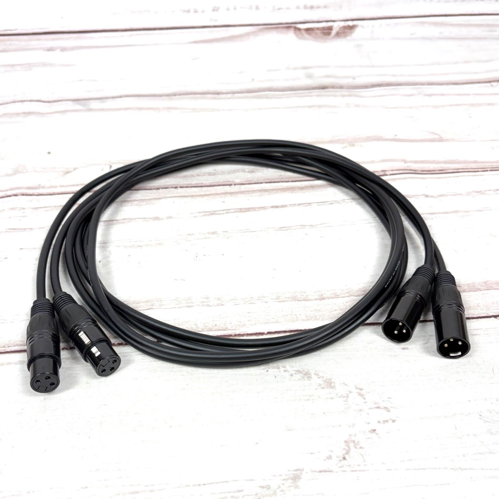 CANARE L-4E6S BLACK XLR マイクケーブル 2m 2本セット - メルカリ