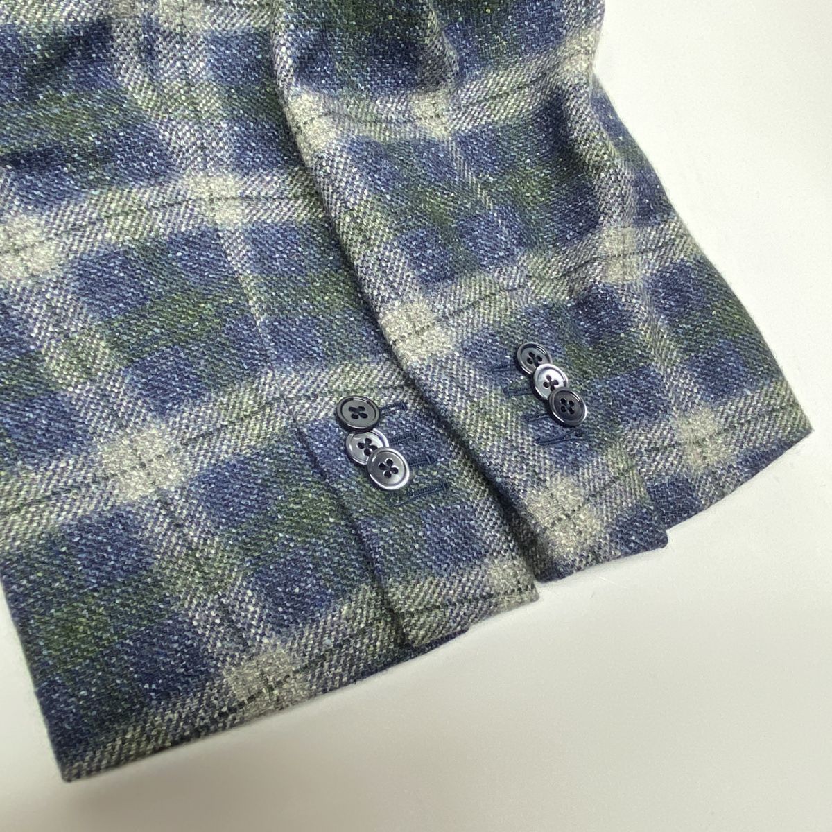 Belvest ベルベスト テーラードジャケット チェック柄 ウール シルク混